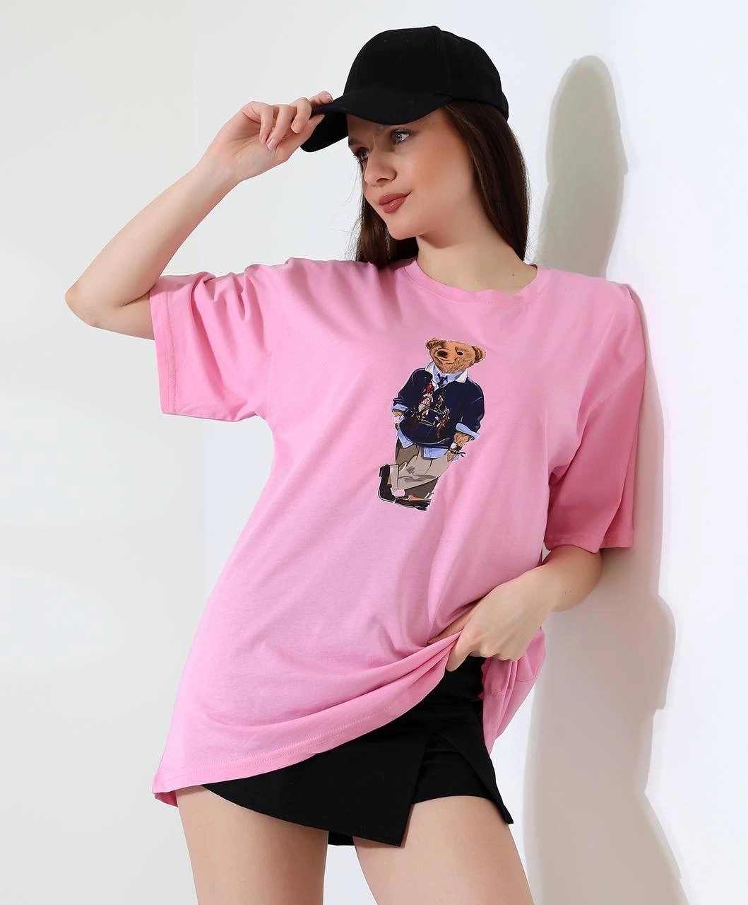 Ayıcıklı oversize tişört