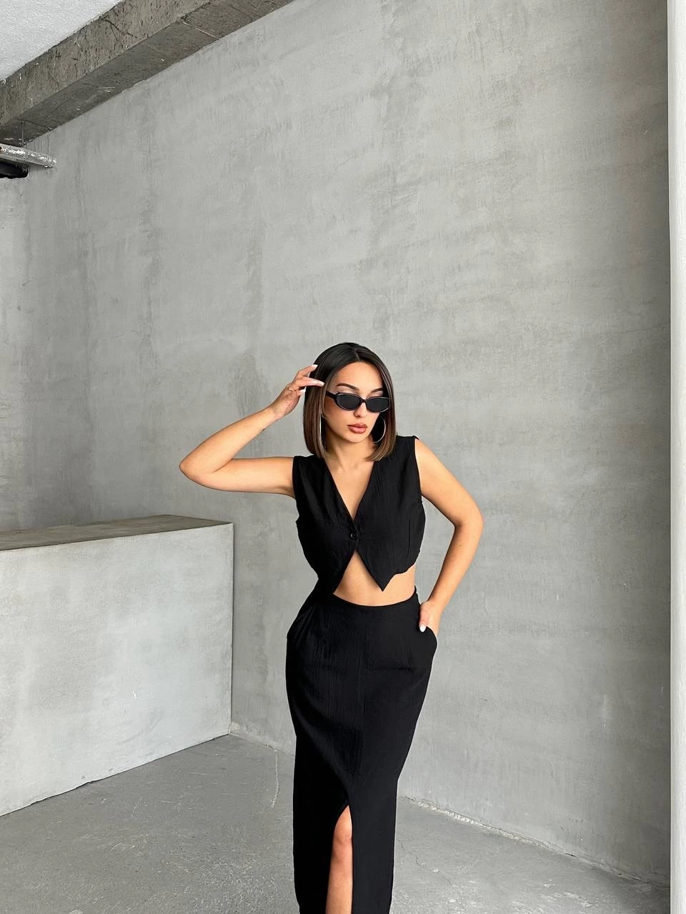 Çilek takım etek yelek