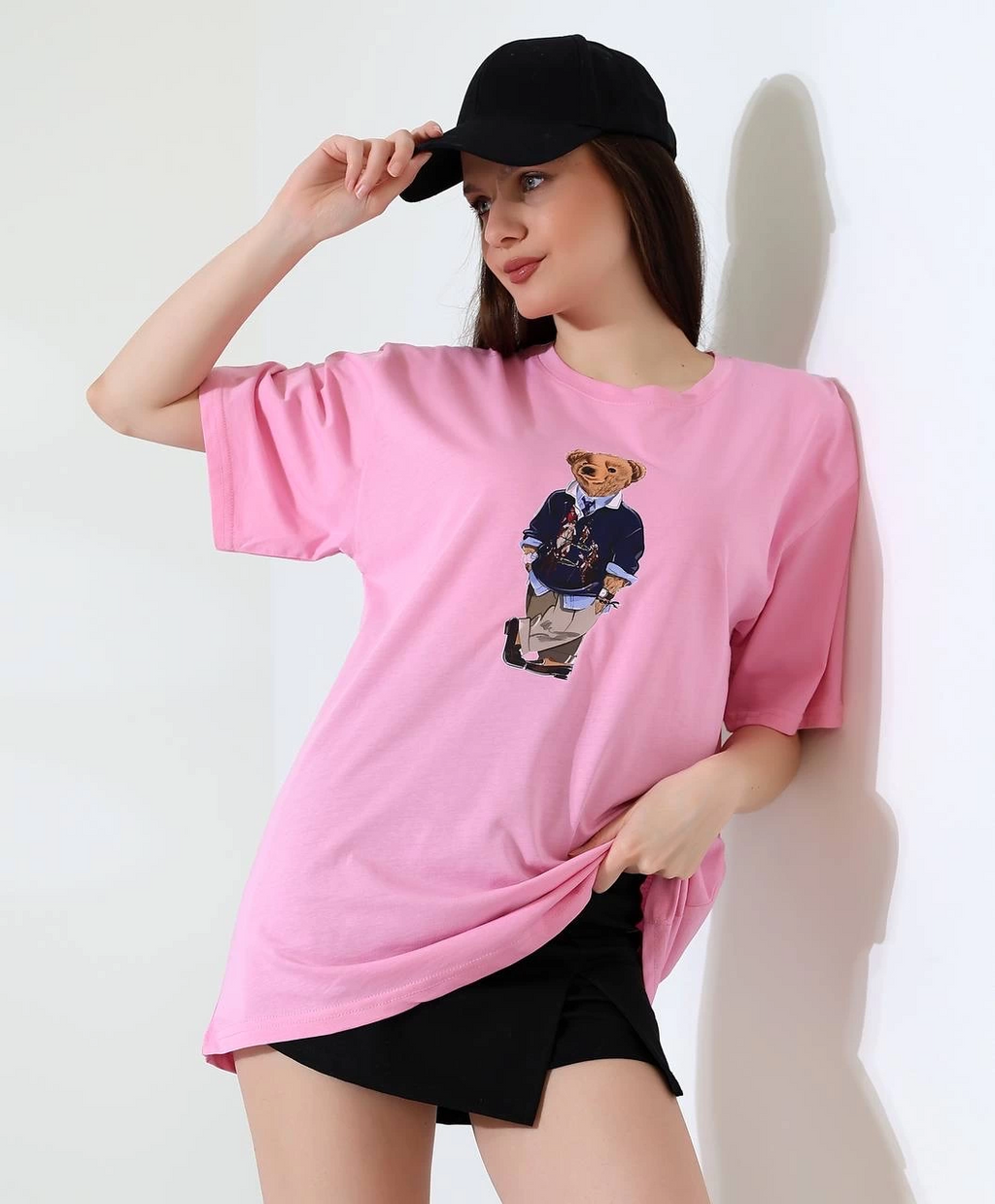 Ayıcıklı oversize tişört