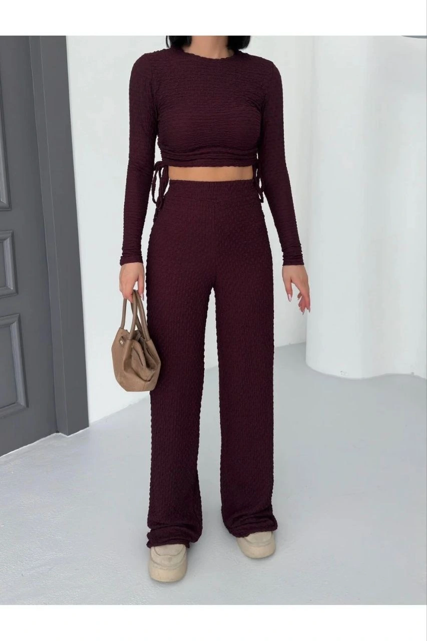 Bubble alt üst takım bordo pt510446