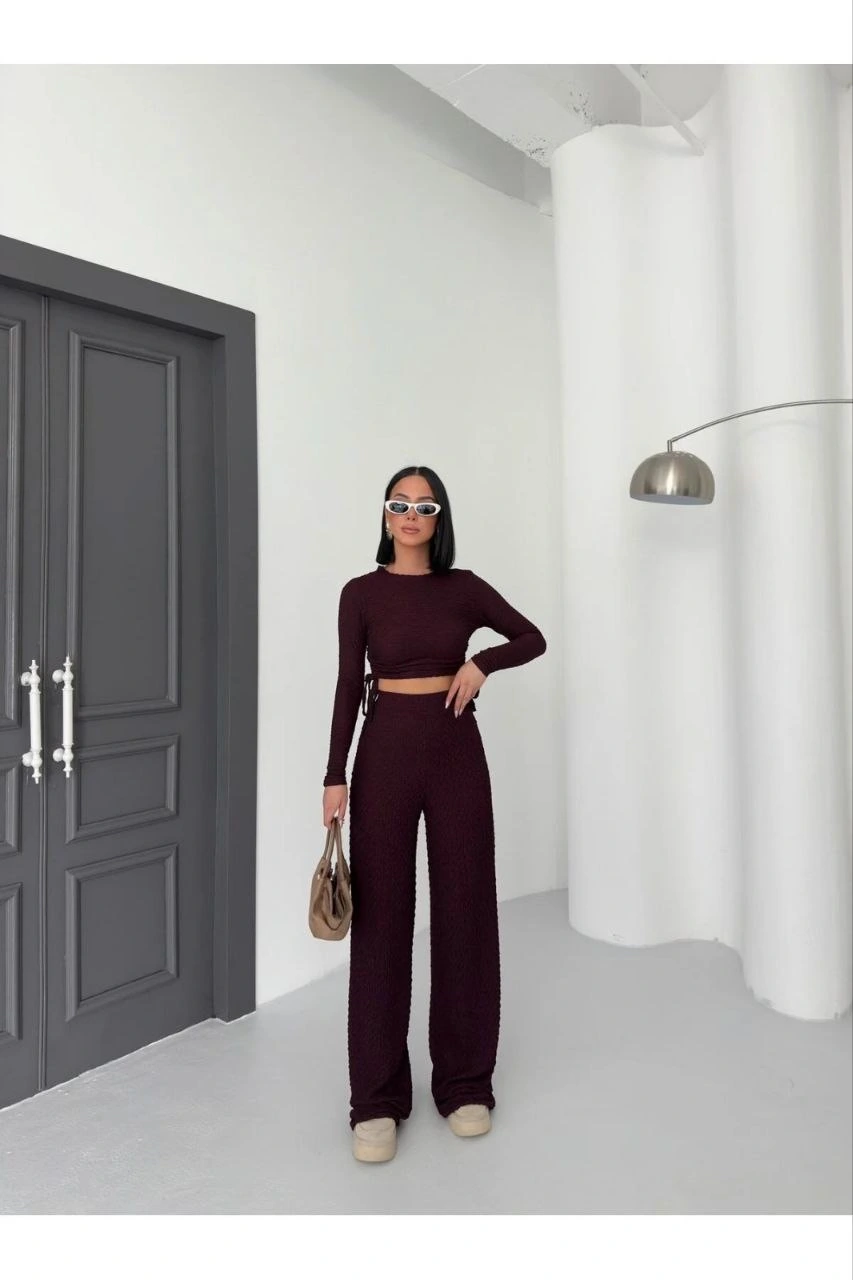 Bubble alt üst takım bordo pt510446