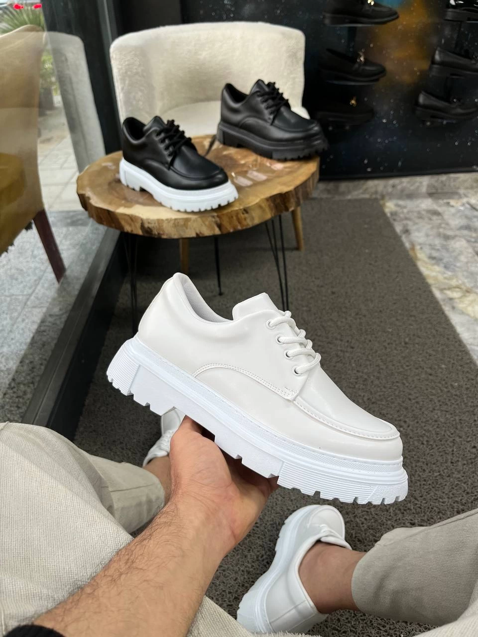 KB-X6 Kuback Beyaz Cilt Günlük Erkek Ayakkabı